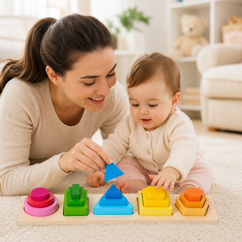 Montessori Encaixe de Formas Geométricas